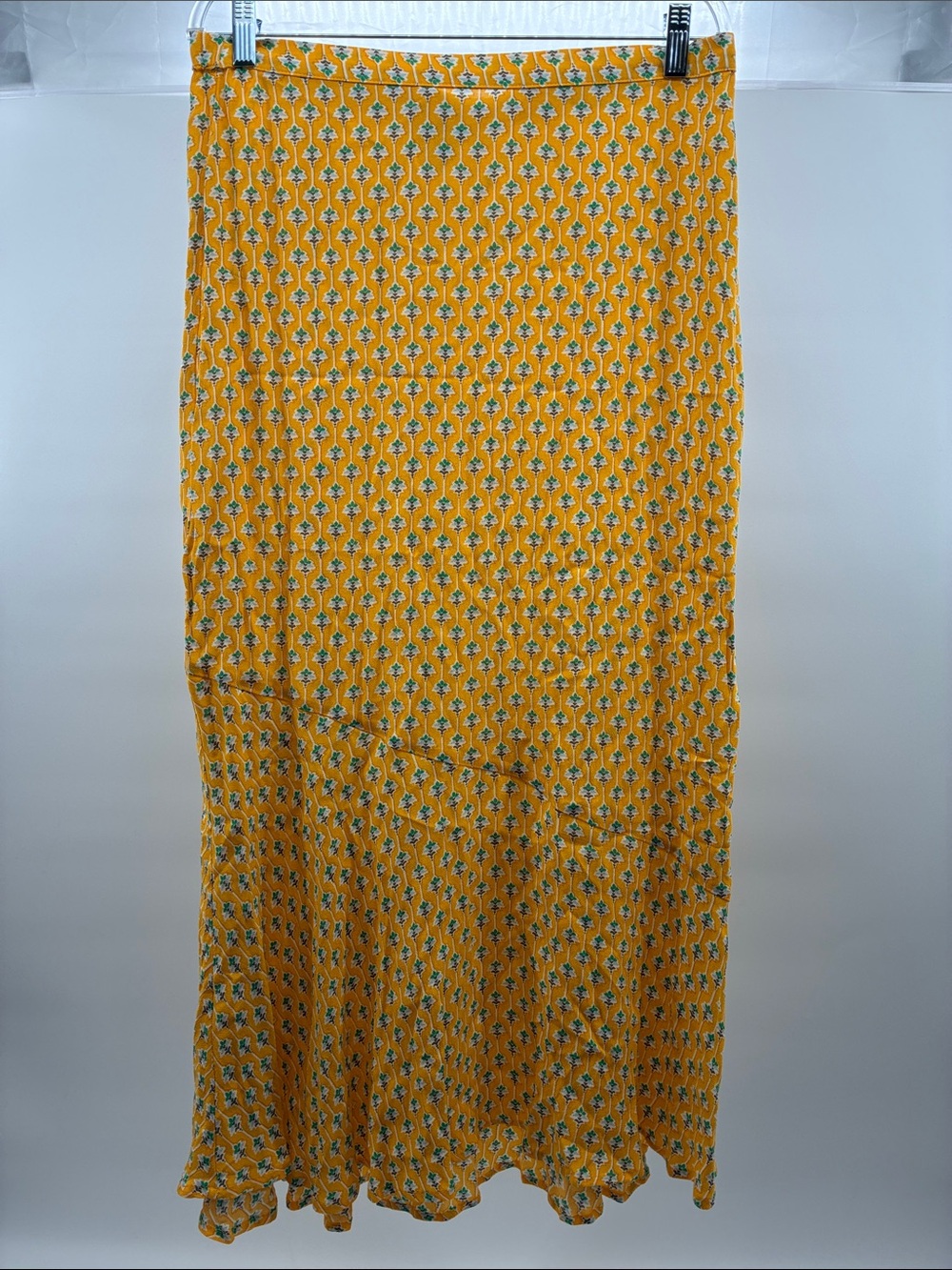 RHODE Yellow Floral Maxi Skirt